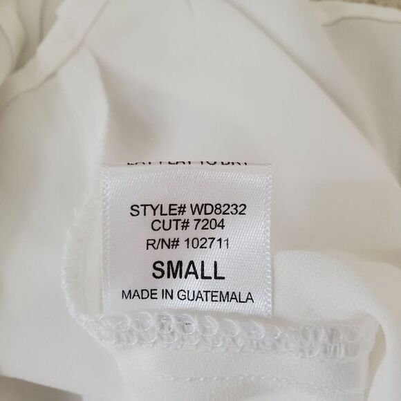 Gibson x City Safari Split Neck Lace Trim Top - size Small in White - Picture 10 of 11